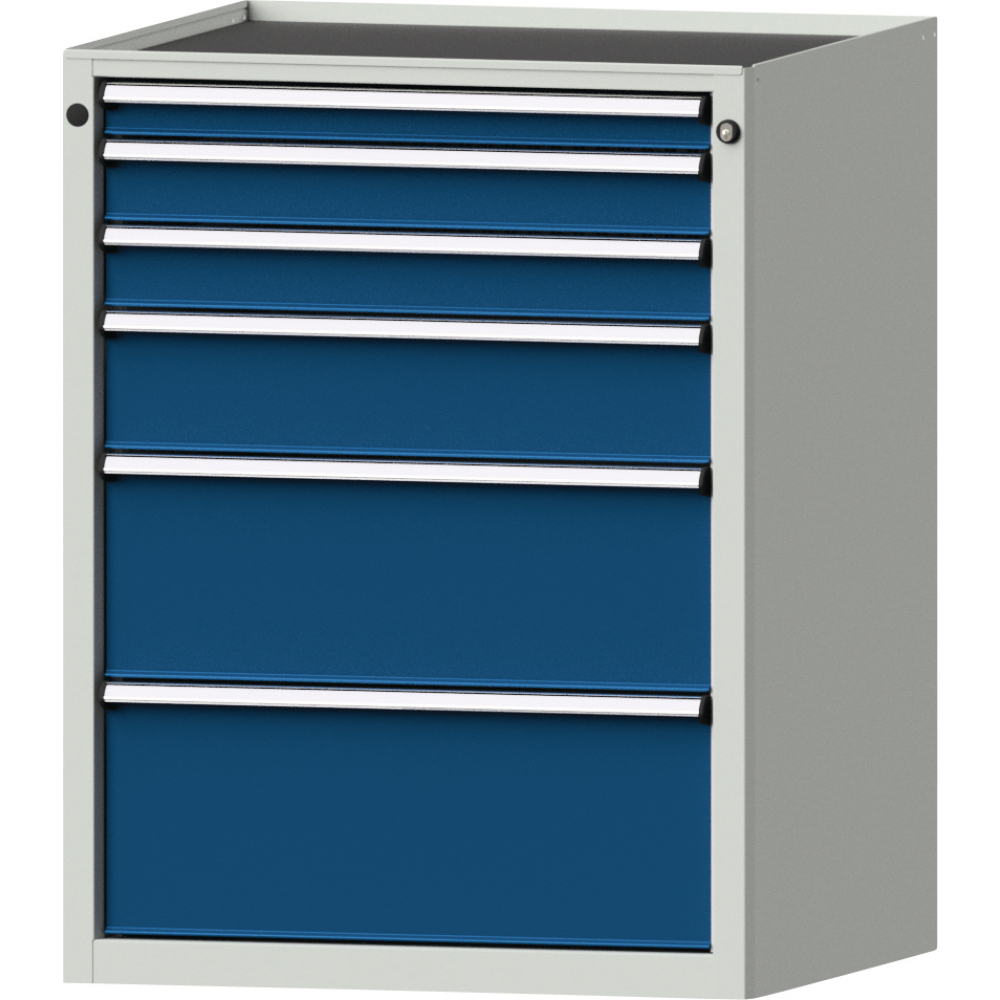 Schubladenschrank 3005 600x600mm, 6 SL,7035/5010