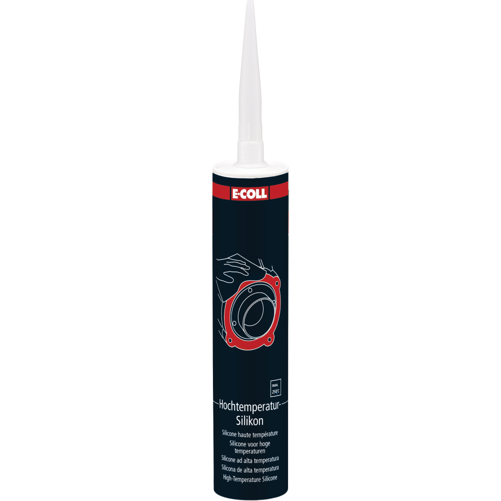 E-COLL Hochtemperatur-Silikon 310ml rot