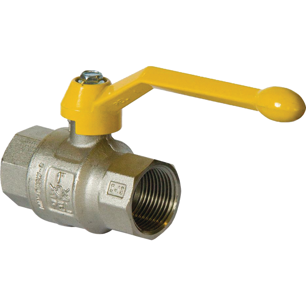 Gaskugelhahn 3/4" IG/IG Ms vc, m.Hebel, FORMAT Tec