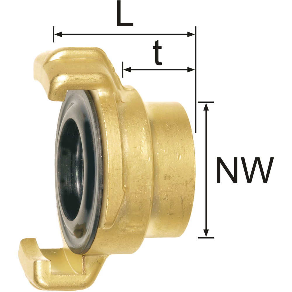 Schnellkuppl.-Gewindest. Messing 1/2" IG