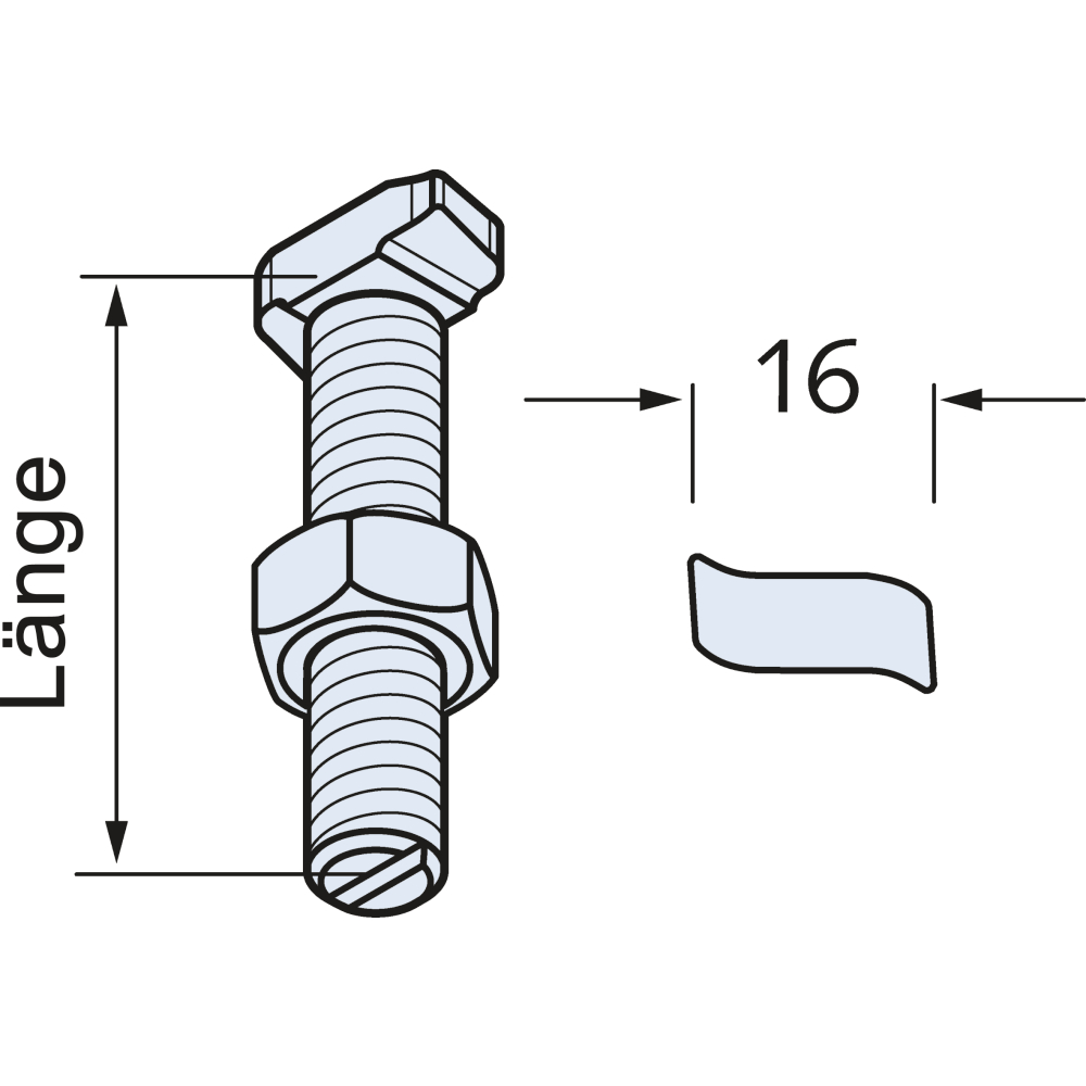 Halfenschraube HS 20/12 M6x20 GV 3000021010