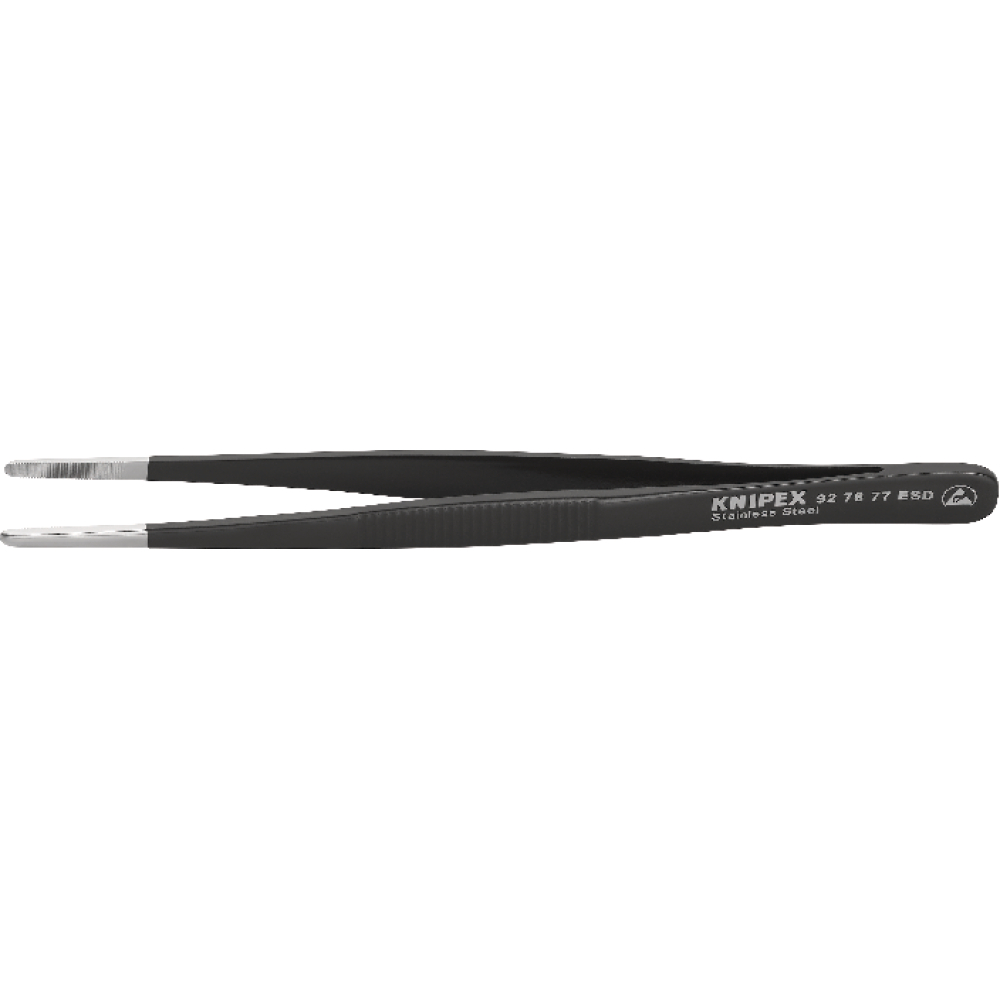 ESD-Pinzette rund 3,5mm 145mm schwarz Knipex