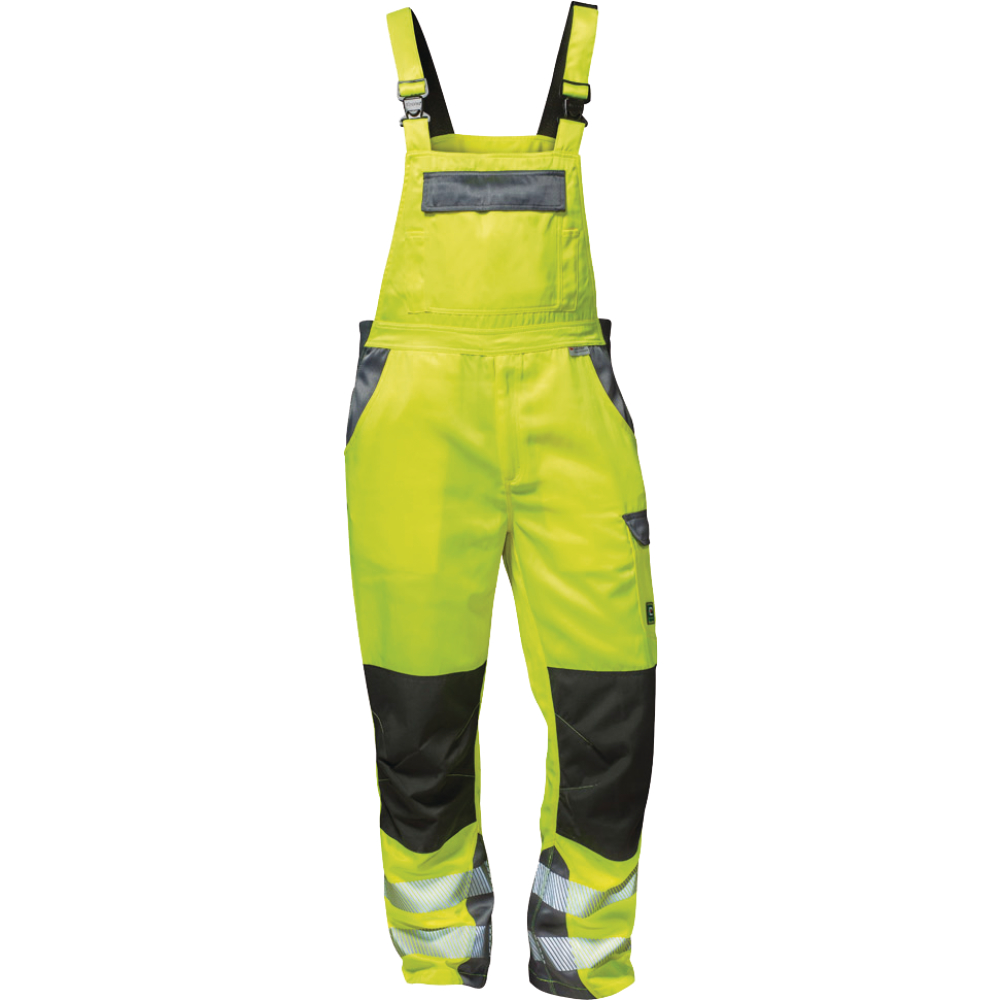 Warnschutz-Latzhose COLMAR fluoreszierend gelb/grau Gr.54