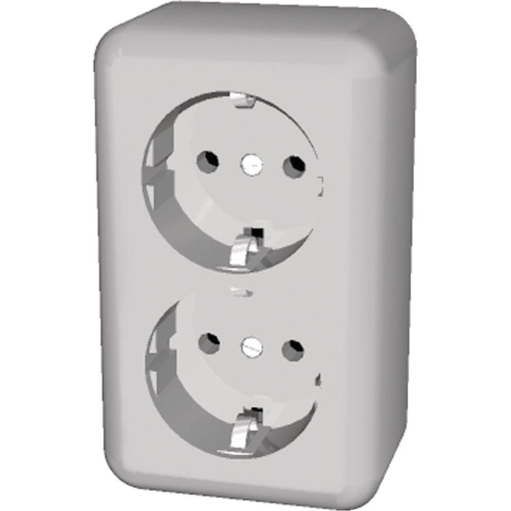 ELSO Steckdose 2-fach AP IP20 reinweiß 395404