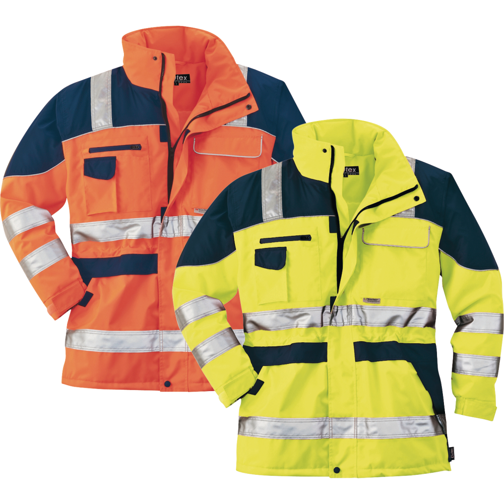 Warnschutzparka orange-navy Gr.L
