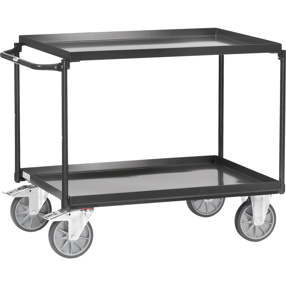 Tischwagen4822 400kg grau2 Wannen 1000x700mm