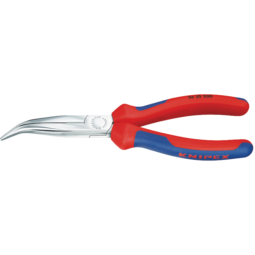 KNIPEX Flachrundzange 200mm mit Schn. 40Grad la./chr. MK