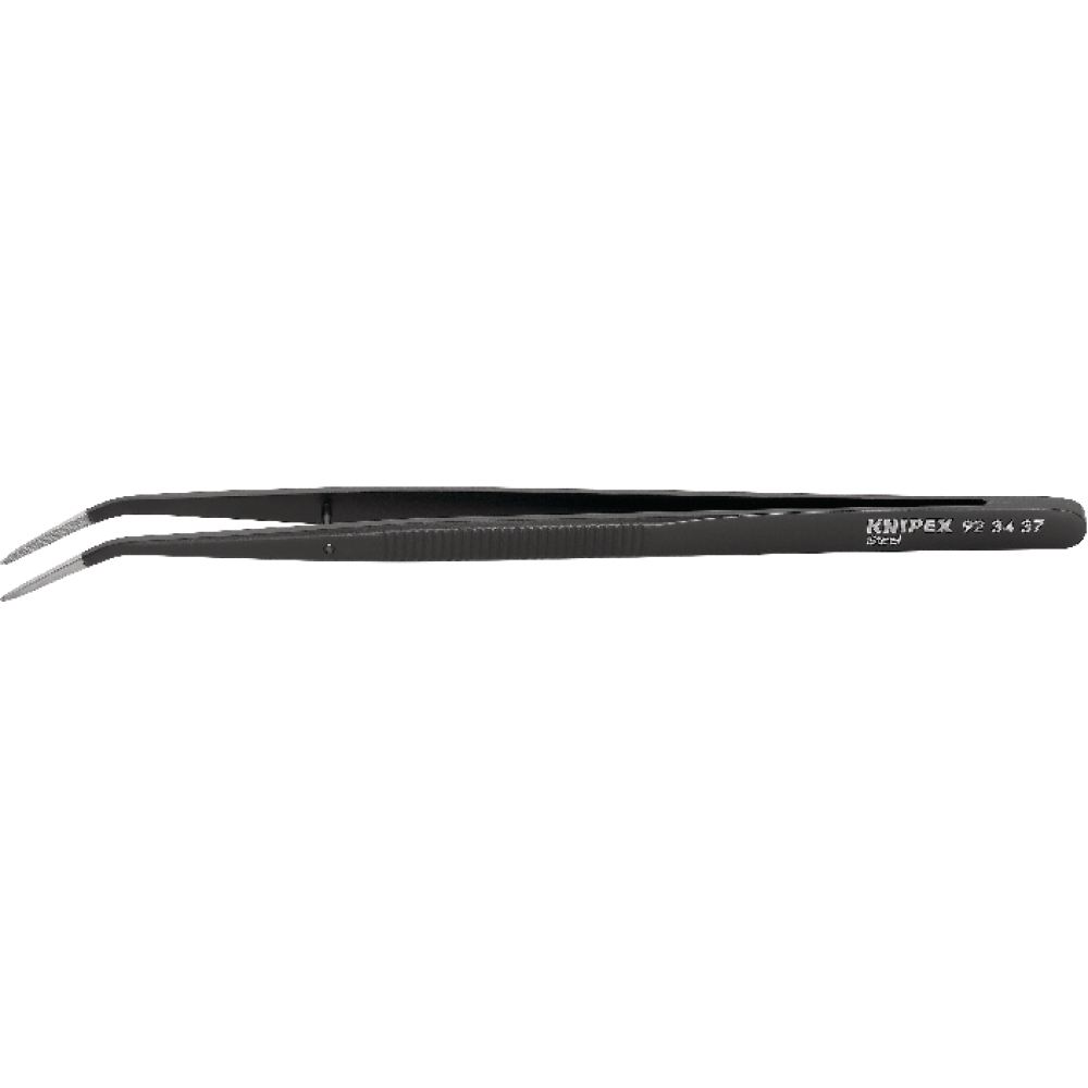 Pinzette Präzision spitz gebogen 155mm schwarz