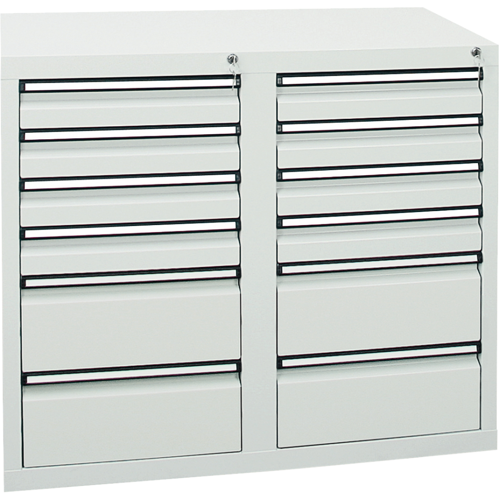 Schubladenschrank 12 SLR 900x1000x500mm grau