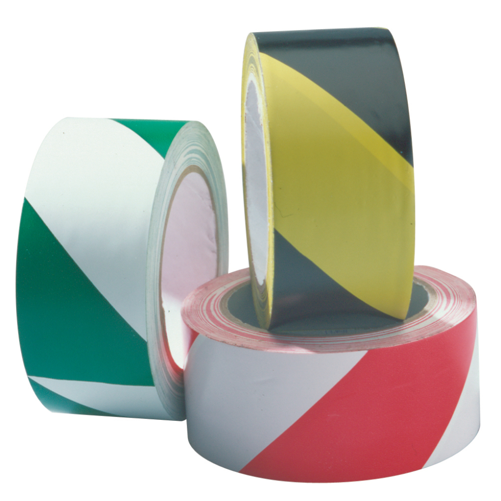 Bodenmarkierband PVC 50 mm x 33 m weiß/rot