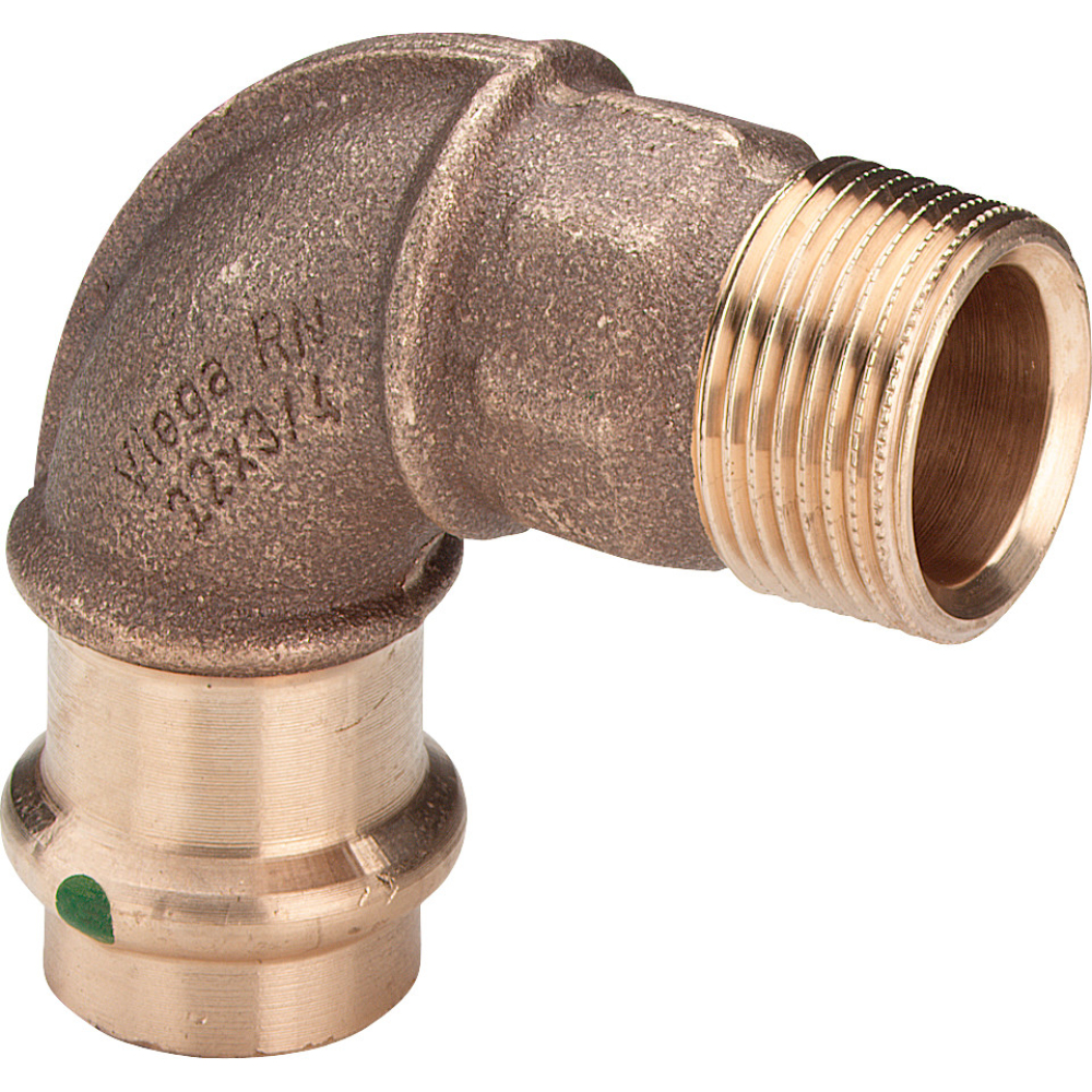 Viega Bogen 90 Grad mit SC Sanpress 2214 in 15mm x R3/4 Siliziumbronze