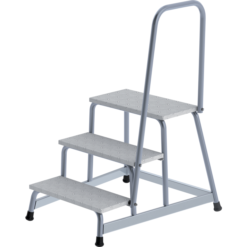 Alu-Arbeitspodest 3 Stuf. mit Handlauf, starr