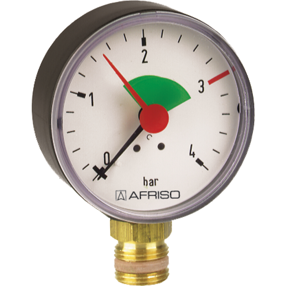 Manometer-Hydrometer 1/2" d=80mm, 0-6 bar 0-60 mWS