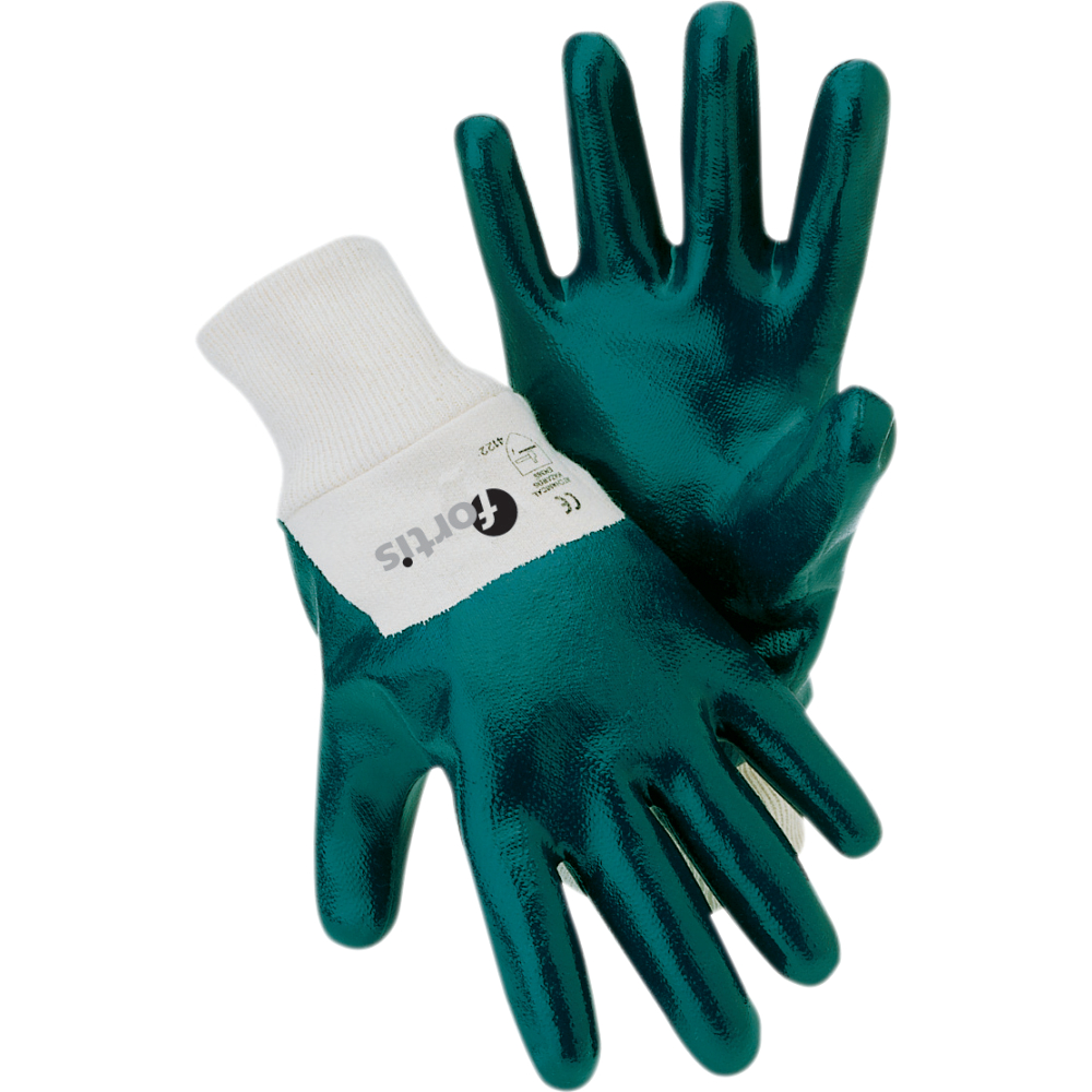 Nirilhandschuh Mechanic blue mit Strickb., FORTIS