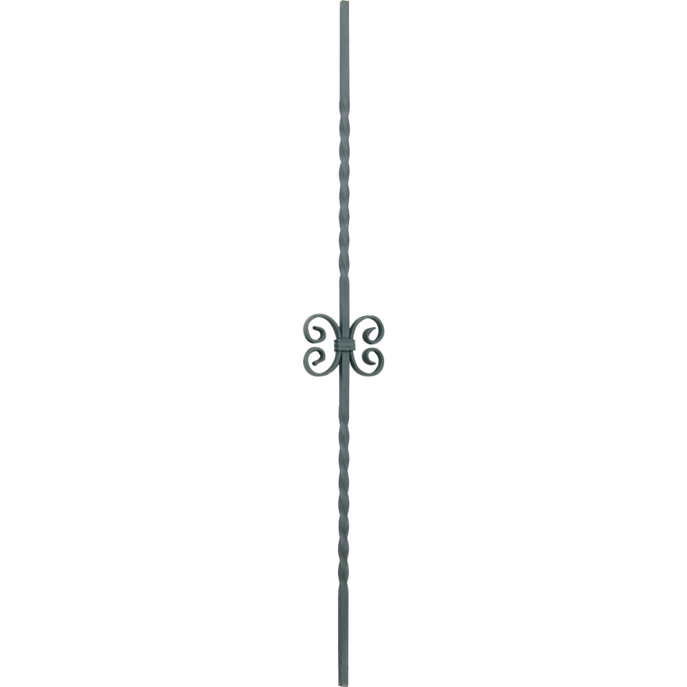 Geländerstab 12x12x1000mm glatt 2x gedreht 2x C-Bo.