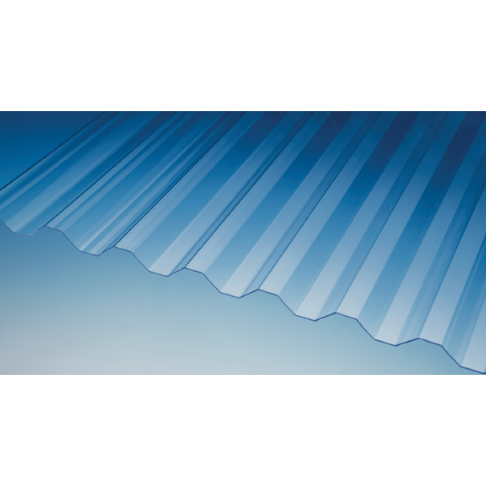 Wellpl. PLEXIGLAS® Resist 76/18 Trapez farblos gl.