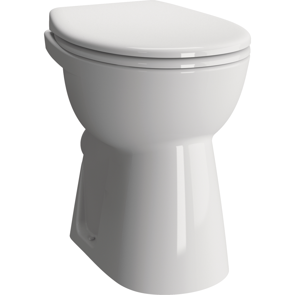 FORMAT Plus Stand-WC flach, weiß, +60mm Sitzhöhe