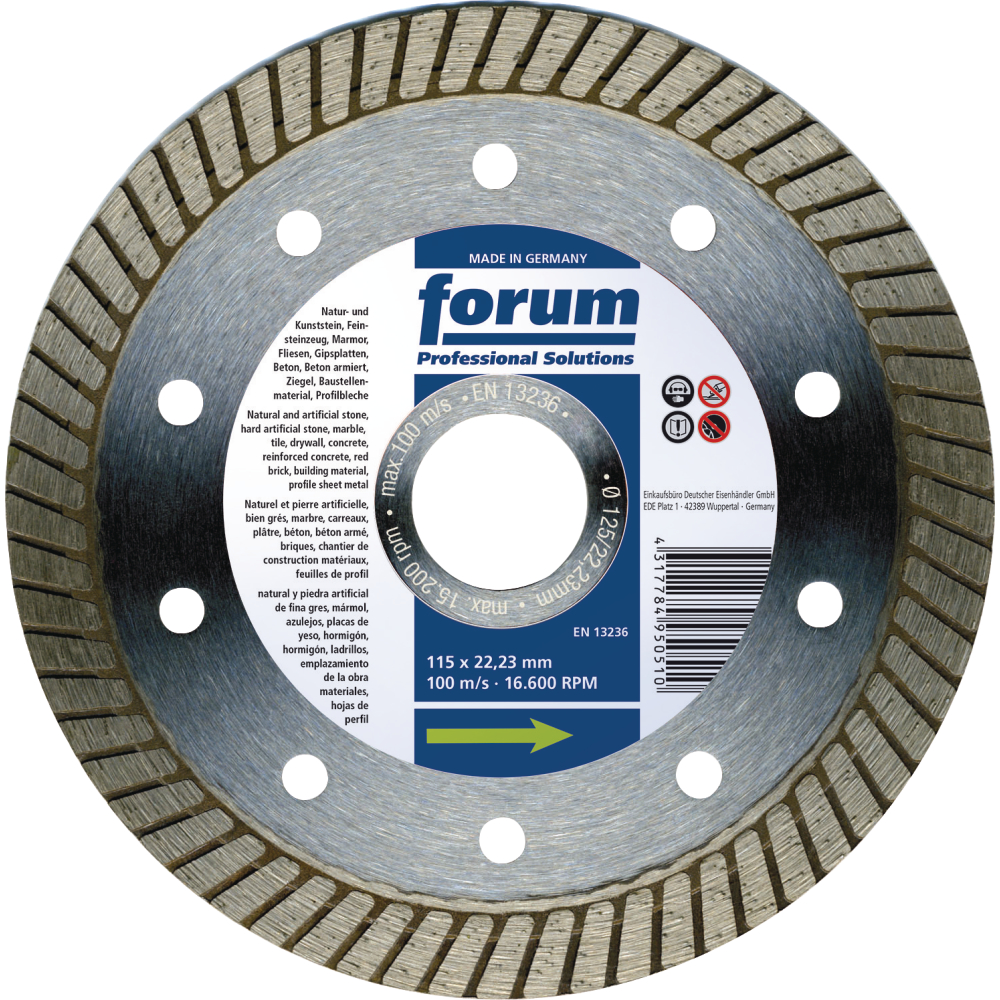 FORUM Diamant-Trennscheibe SlimTurbo 115x1,2mm