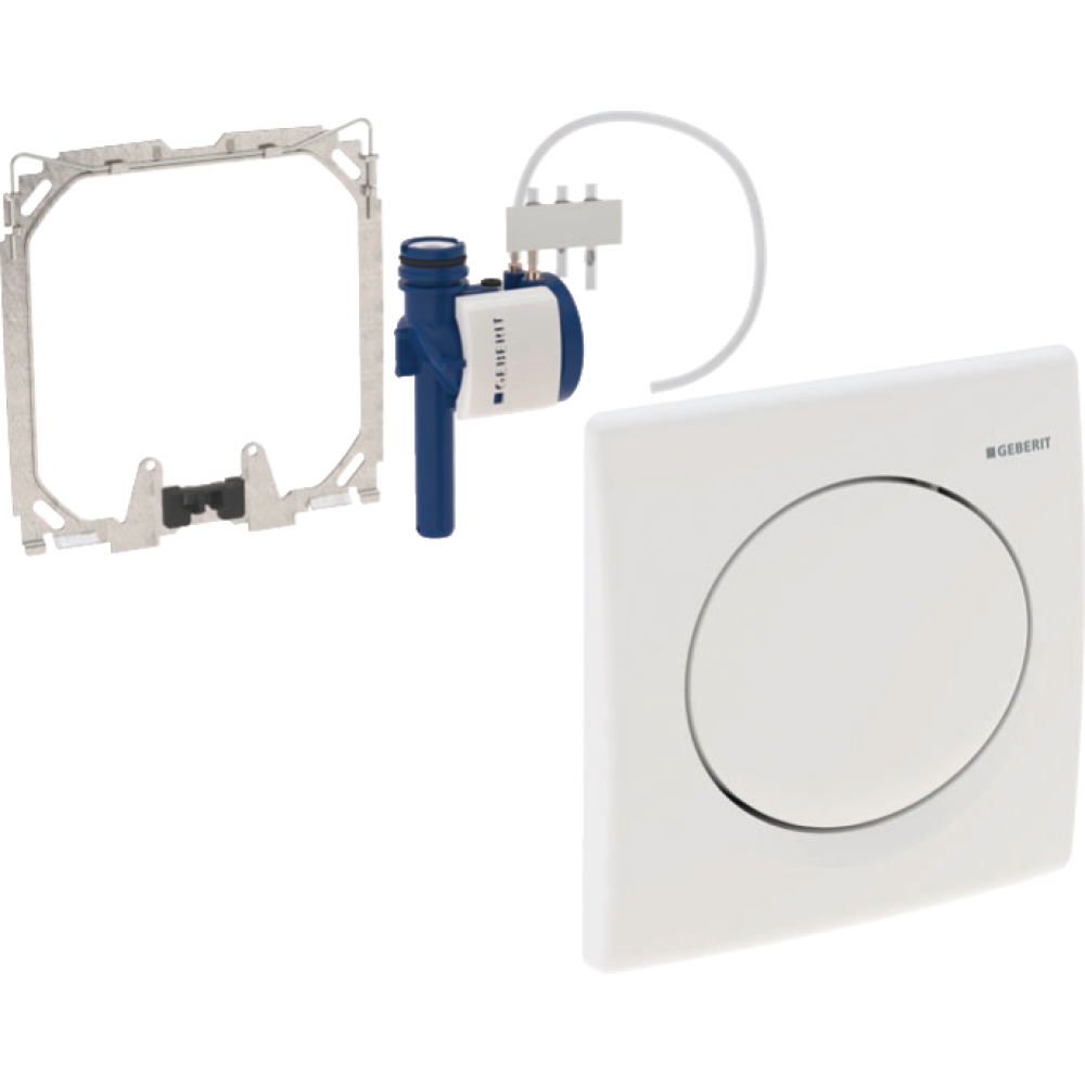 Urinal-Handauslösung Geb. HYBASIC pneumatisch, weiß