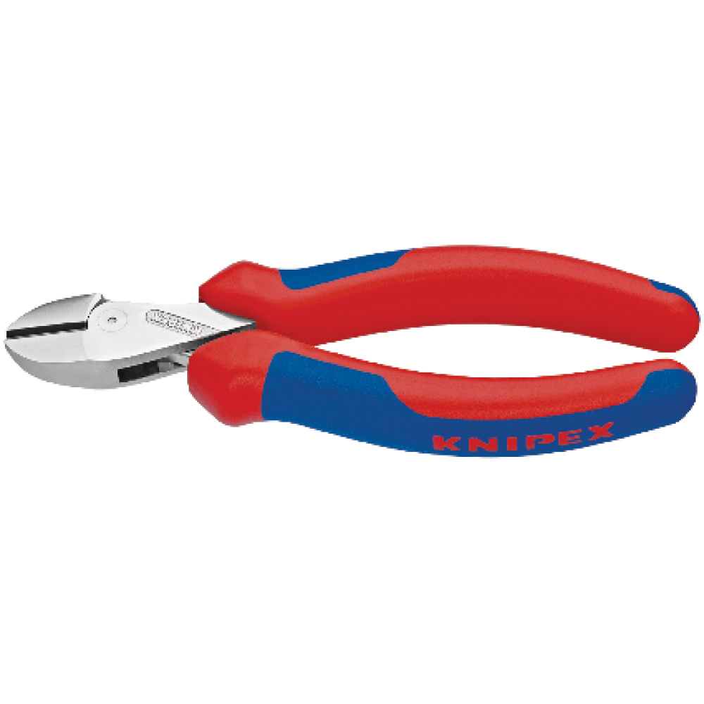 KNIPEX Kompakt-Seitenschneider verchromt mit Kunststoff-Griffen 160mm