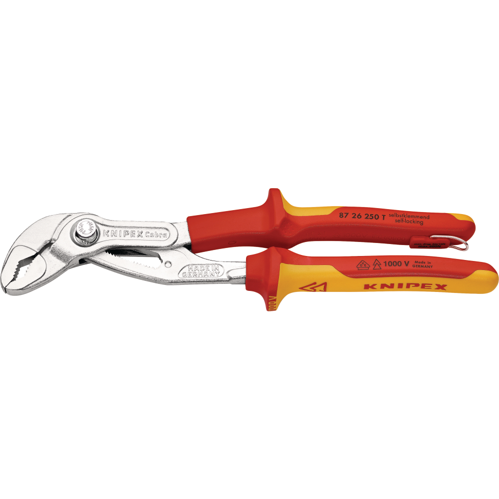 Knipex VDE-Wasserpumpenzange Cobra® Nr. 87 26 250 T, mit Befestigungsöse