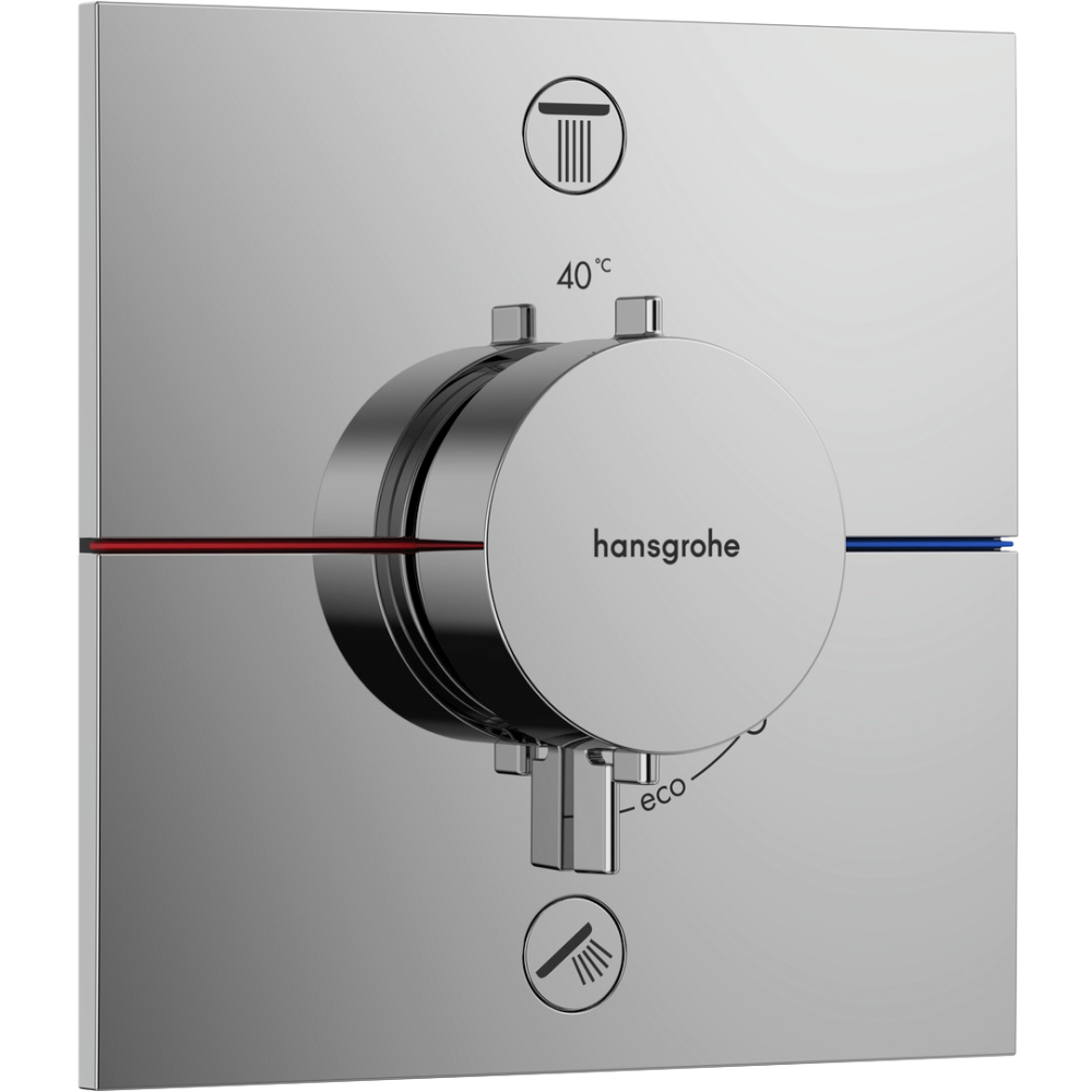 HG Thermostat UP ShowerSelect Comfort E Fertigset 2 Verb.m.Sicherungskombi. chr