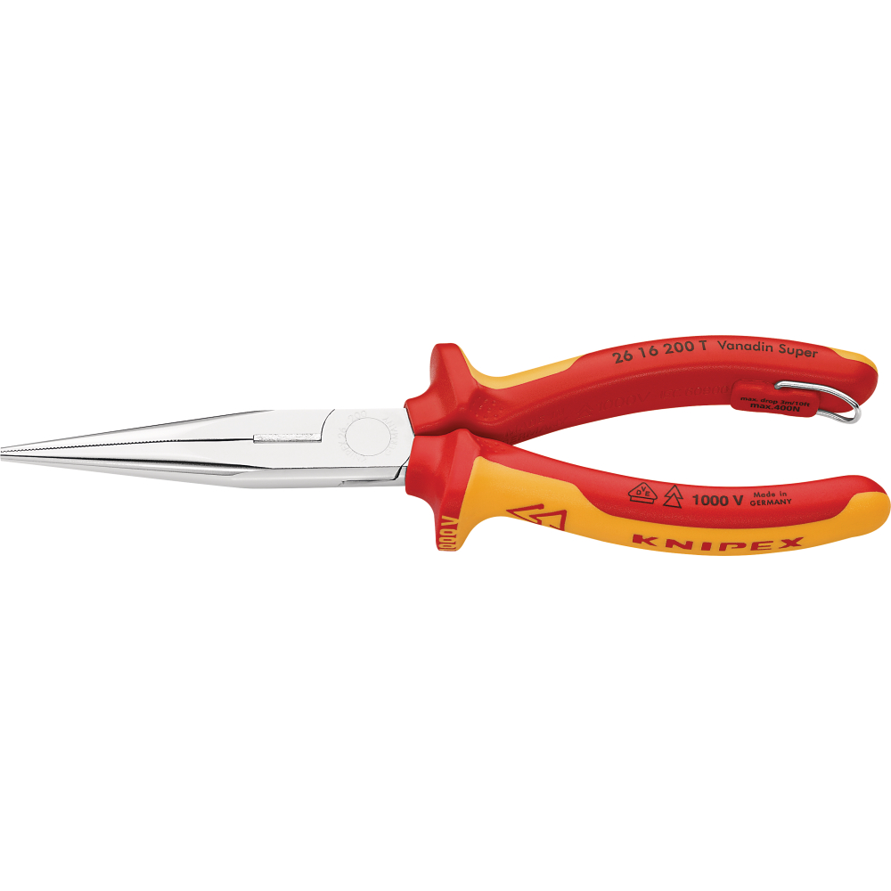 Flachrundzange VDE TT mit Mehrkomponenten-Griffen 200mm KNIPEX