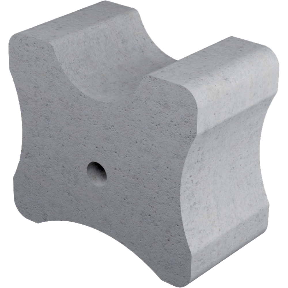 Faserbeton-Knochen 20+25+30 ohne Draht