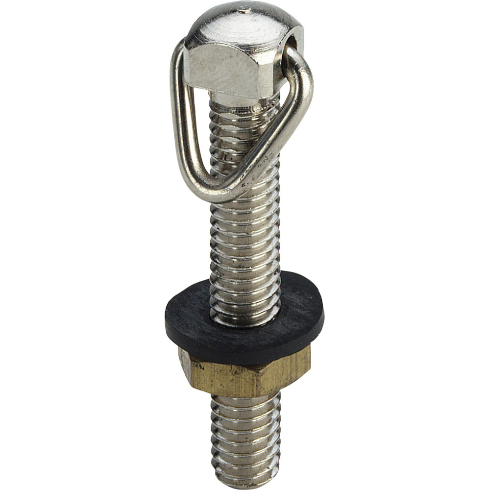 Viega Kettenhalter 9918 in M6 x 35mm Messing matt-vernickelt