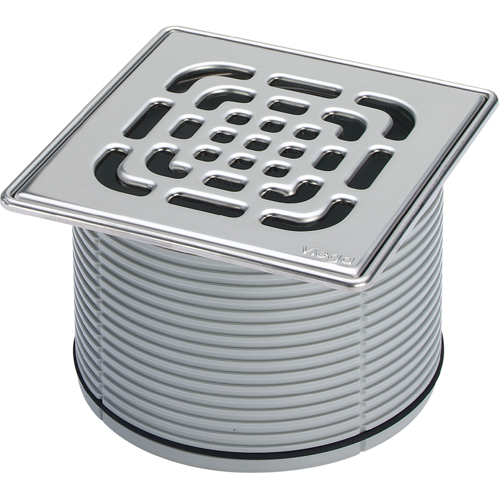 Viega Aufsatz 4922.6 Rost verschraubt in 150x150mm Kunststoff grau