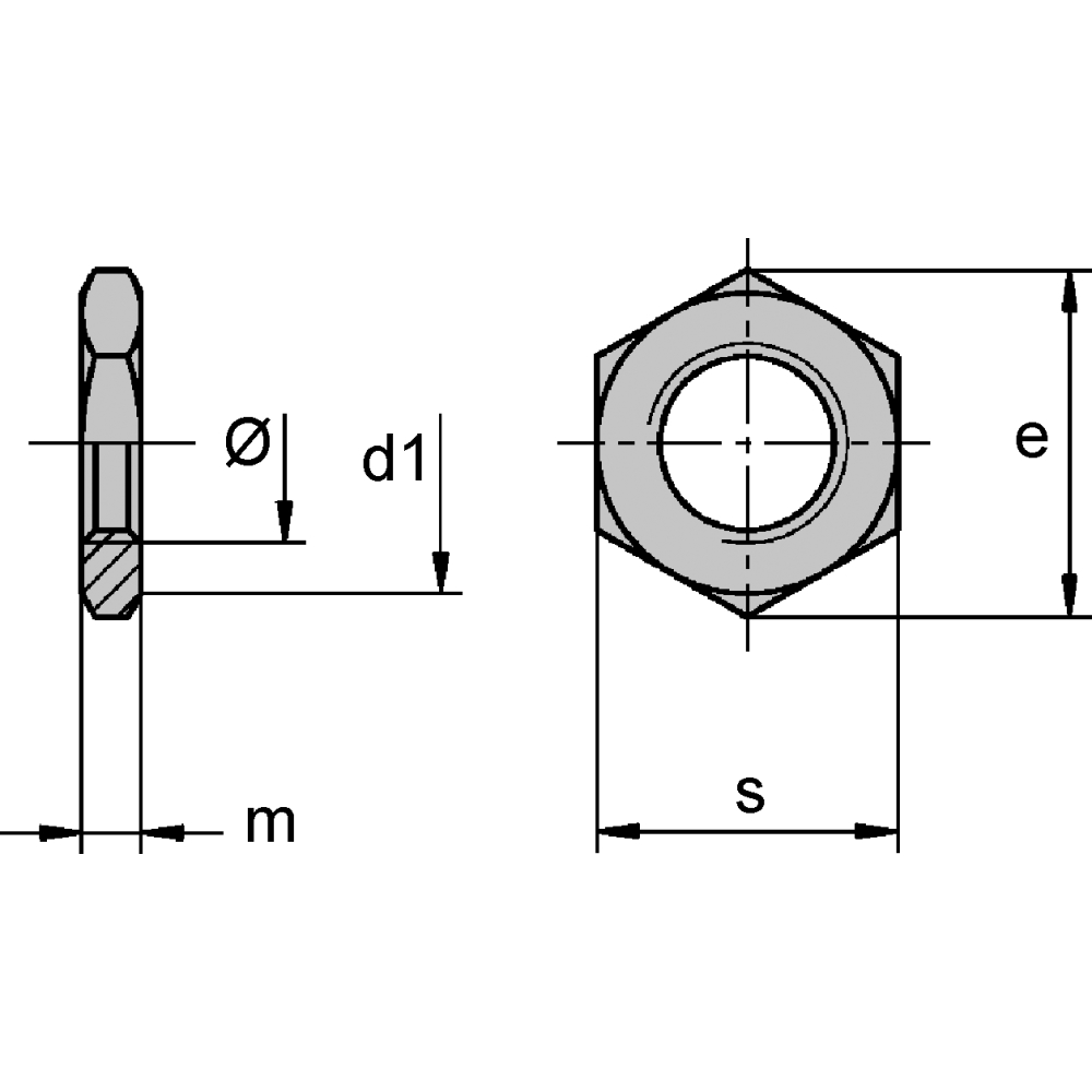 Sechskantmuttern DIN 936 A2