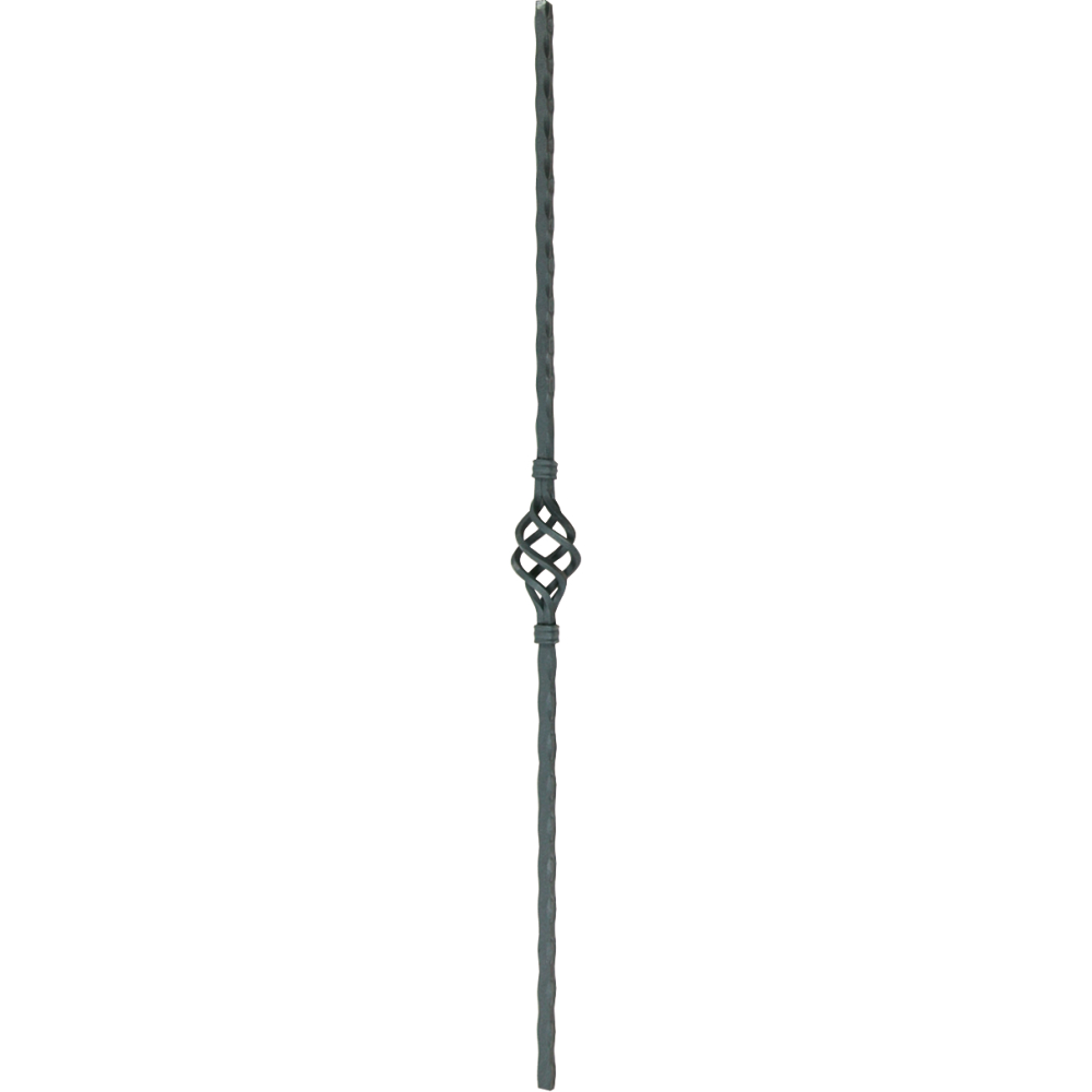 Geländerstab 12x12x1000mm gehämm.1 Zwirbel 60x150mm