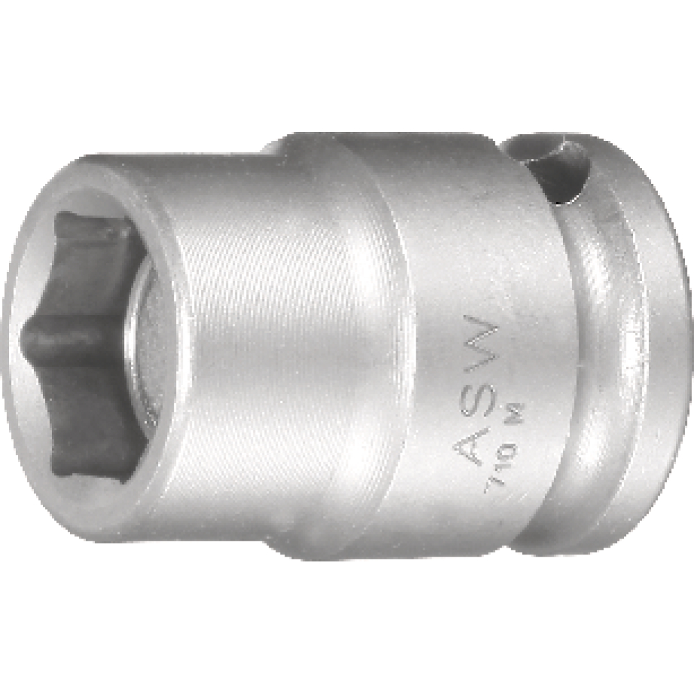Kraft- Steckschlüsseleinsatz mit Magnet 3/8" 15mm ASW