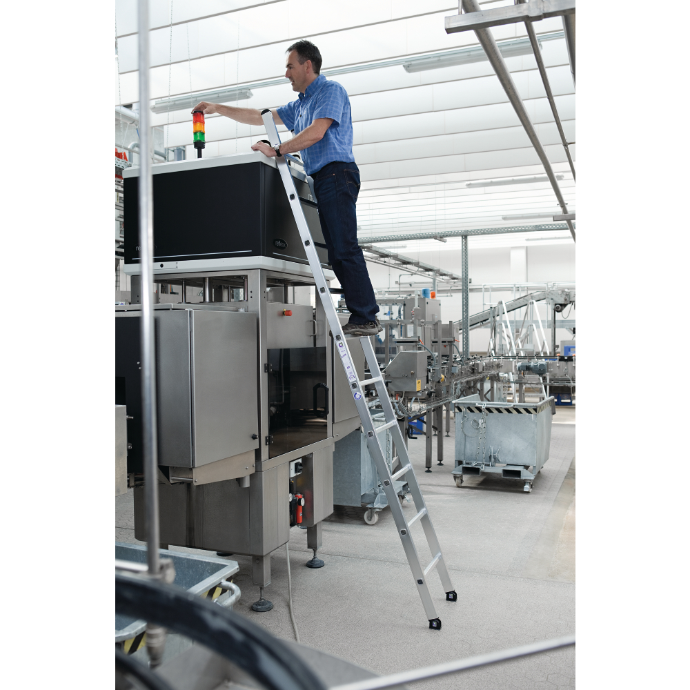 Alu-Anlegeleiter 10 Spr. mit nivello-Traverse