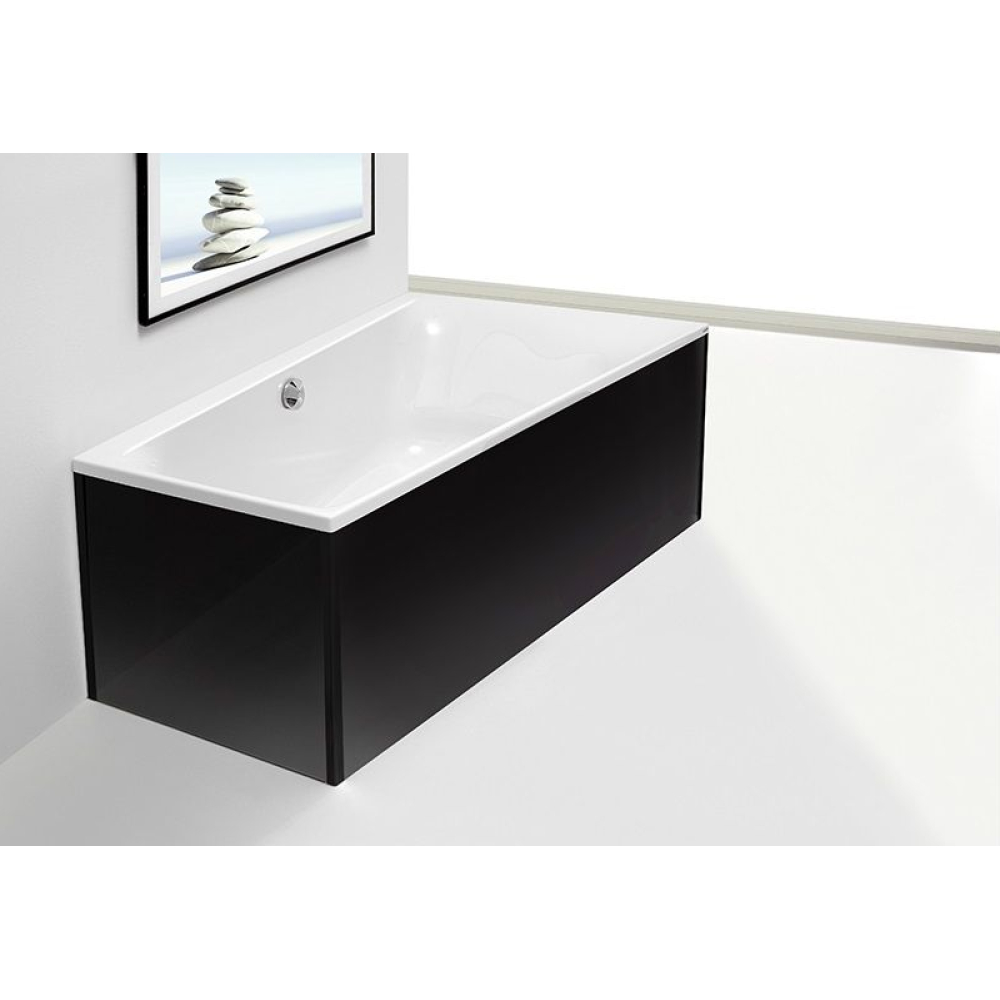 FORMAT Design Glasverkleidung zu Trapezw. 175x135cm, re, sw, f Vorwand