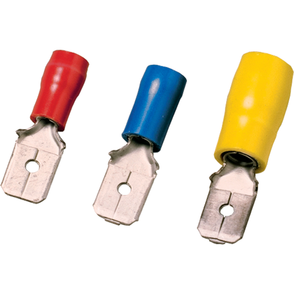Flachstecker 0,5-1mm² PVC-Iso., 6,3x0,8mm, rot