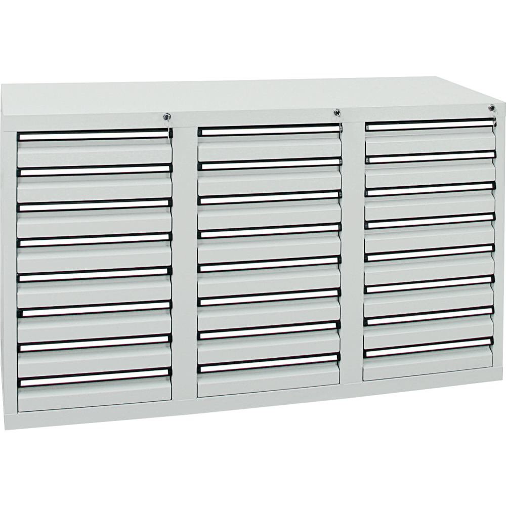 Schubladenschrank STS 410 RAL 7035/7016 24x100mm