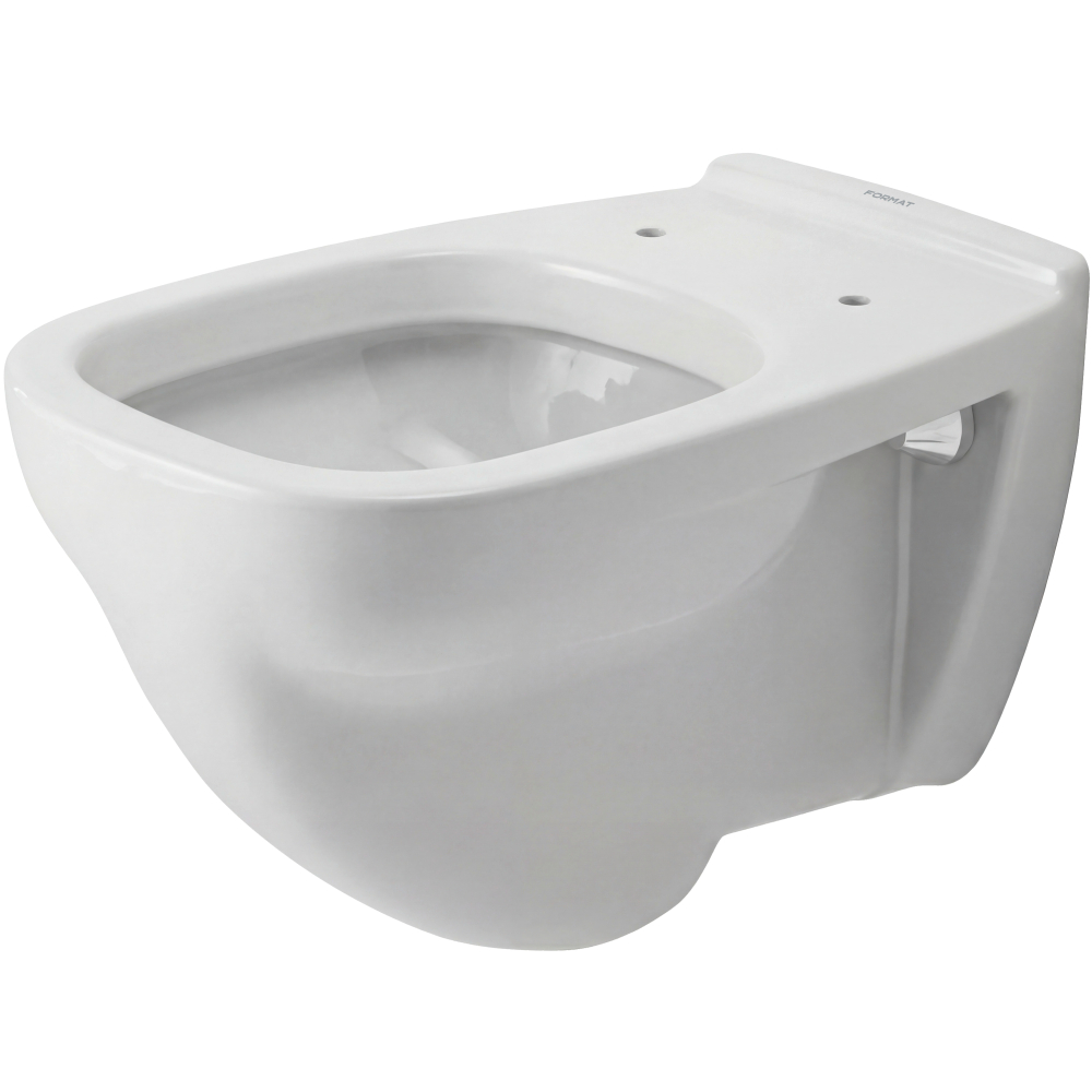 FORMAT Basic 2.0 Wand-Flachspül-WC 54cm, Abgang waagerecht, weiß