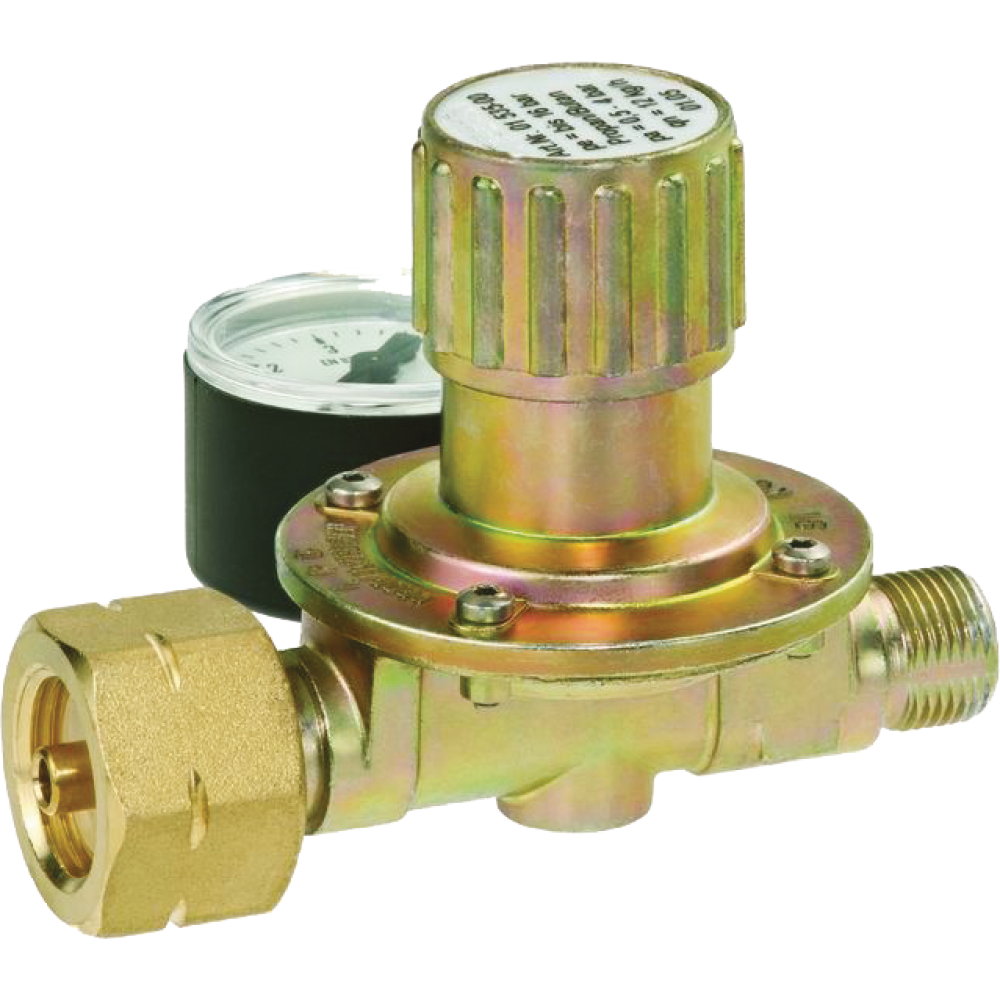 GCE Propan Regler m.Manometer 0,5-4bar, 5+11+33kg Fla.