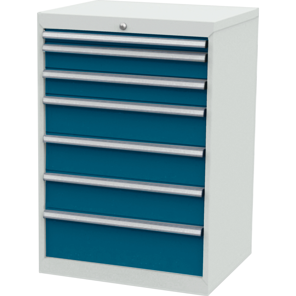 Schubladenschrank FS7 7S H1020mm RAL7035/5010FORUM