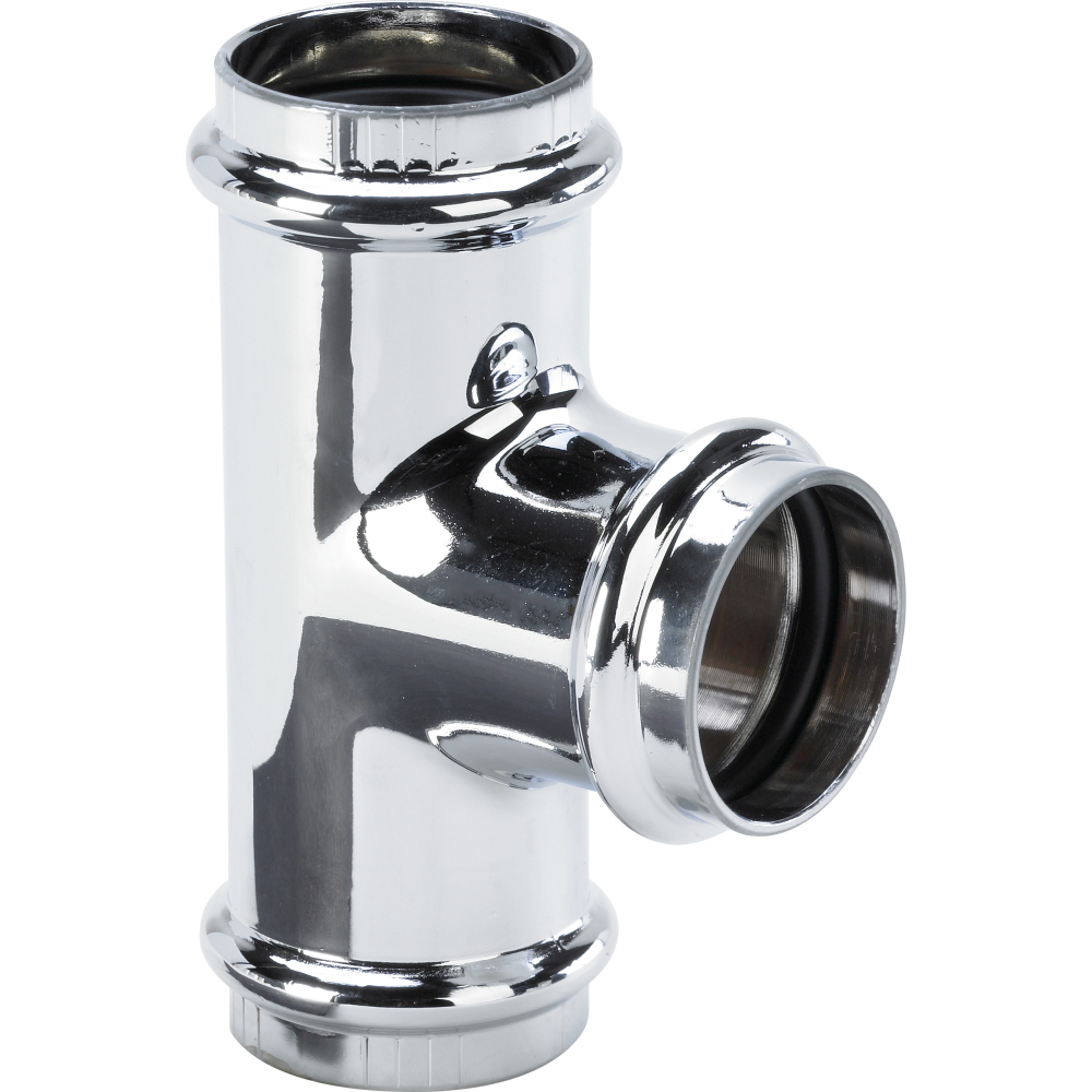 Viega T-Stück 5697 in 32mm Kupfer verchromt