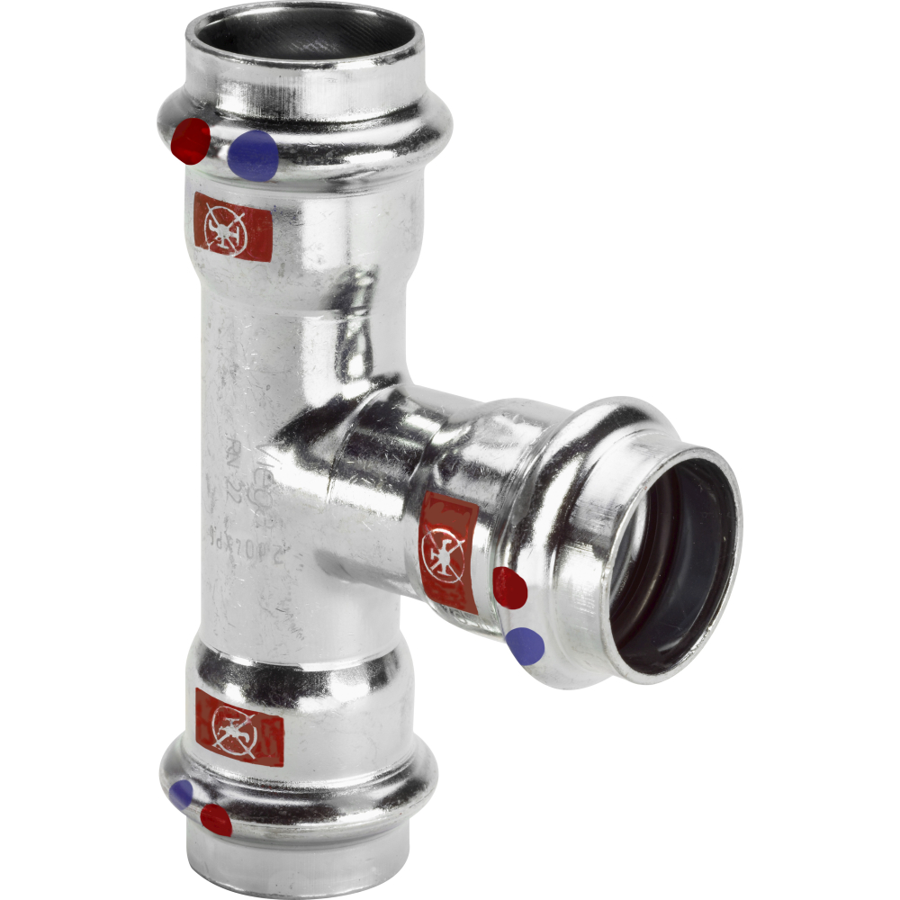 Viega T-Stück mit SC Prestabo 1118LF in LABS-frei in 22mm