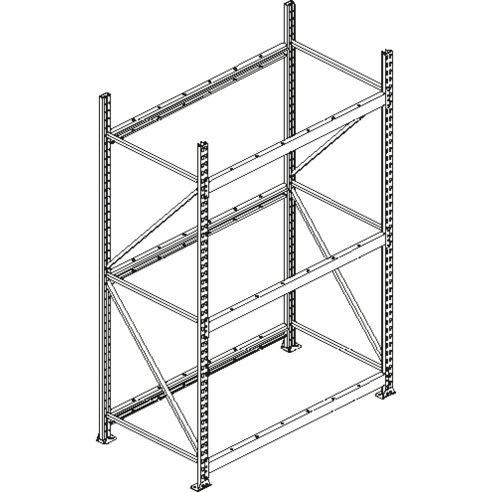 Weitspannregal verz. GF 1800x650x2200 mm Spanp.