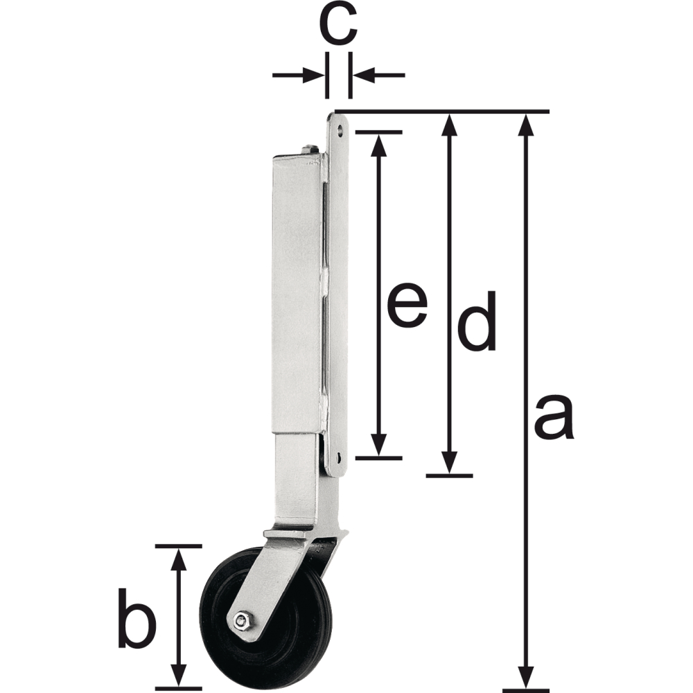 Torlaufrolle 100mm für Tore bis 70kg 6cm Feder.