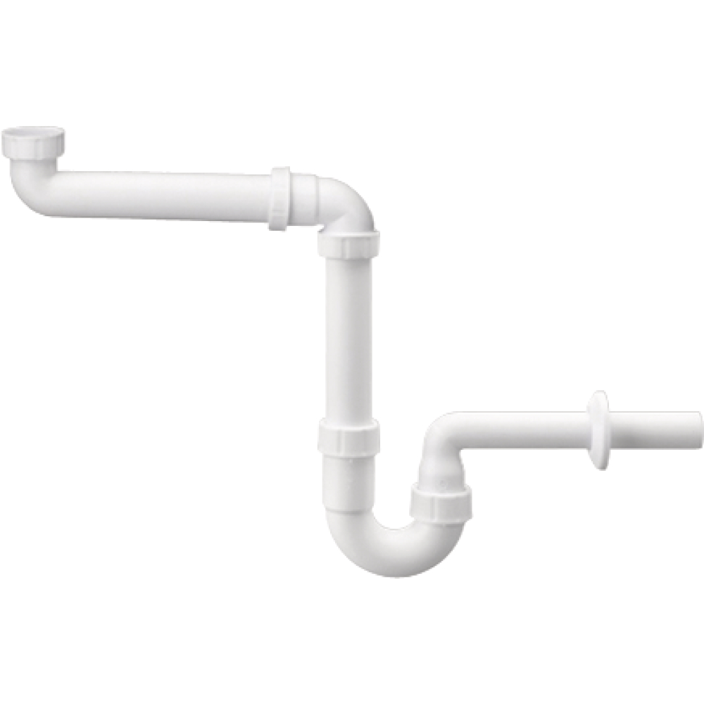 FORMAT Tec Waschtisch-Raumsparsiphon 1 1/4"x32mm, weiß