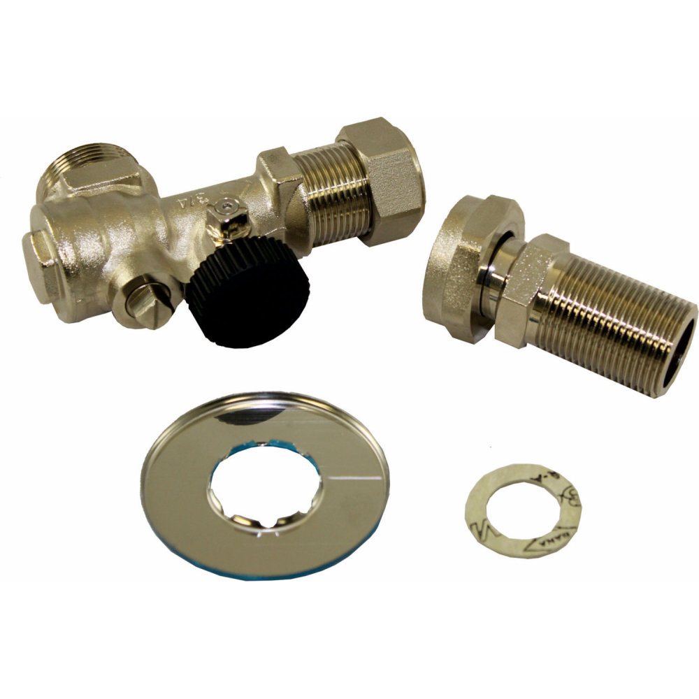 Wolf Eckwartungshahn 3/4" m. KFE-Hahn für Unterputzinstallation, verchromt