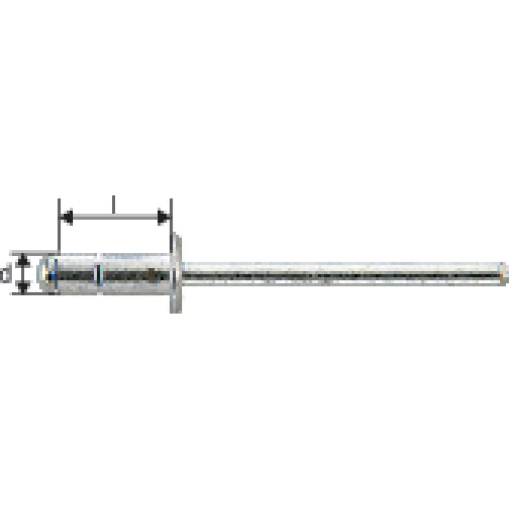 Mehrbereichs-Blindniet Alu Flachrundkopf 4x10mm GESIPA PolyGrip