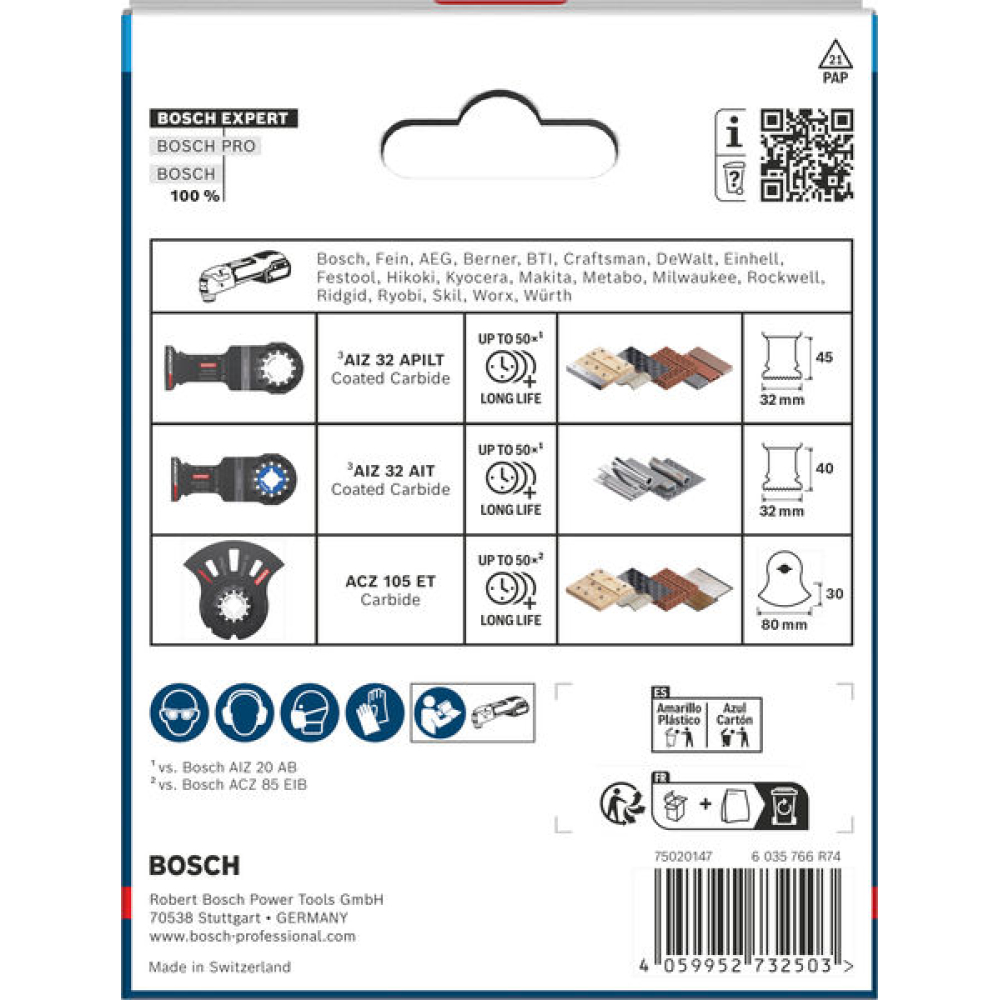 Bosch EXPERT Sägeblatt-Set 3-tlg. Starlock