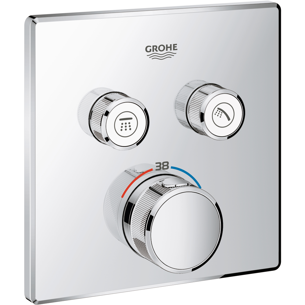 Fertigmont.-Set Grohtherm SmartC. 2 Absp.-V. chrom