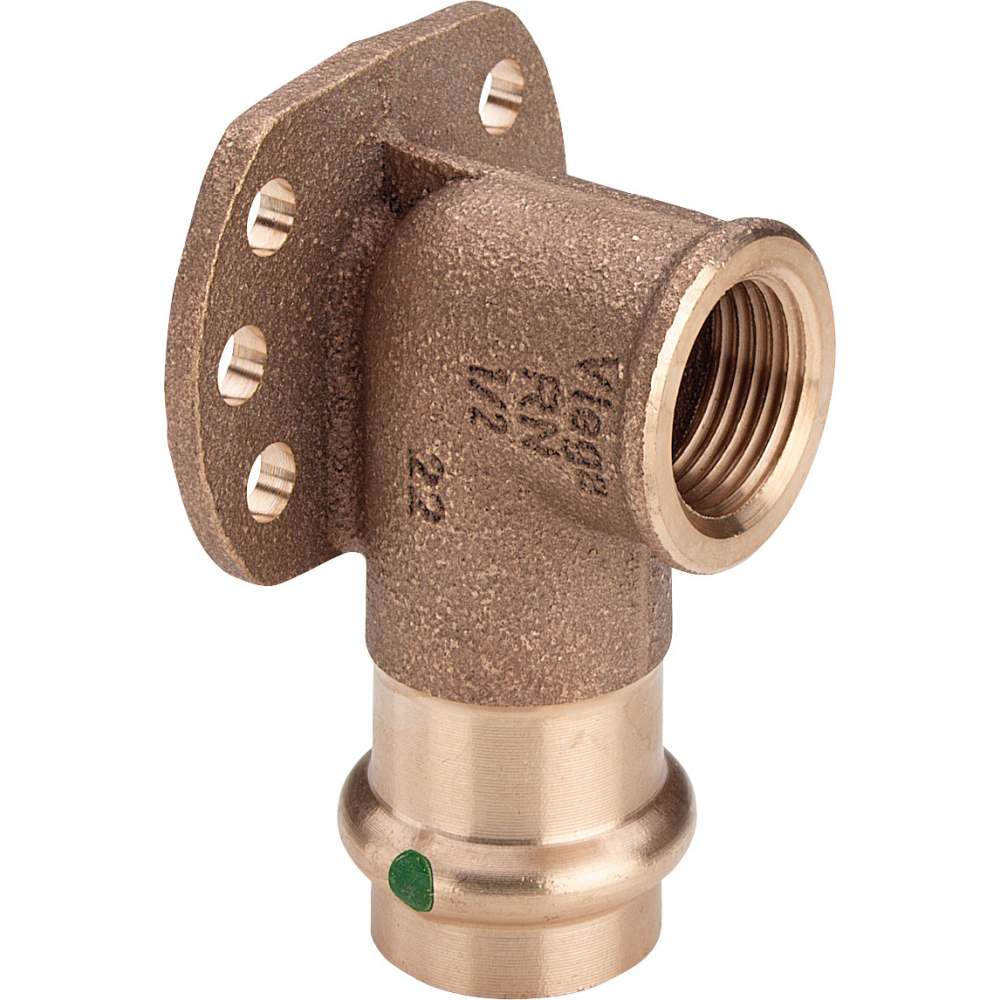 Viega Wandscheibe mit SC Sanpress 2225.5 in 18mm x Rp3/4 Siliziumbronze
